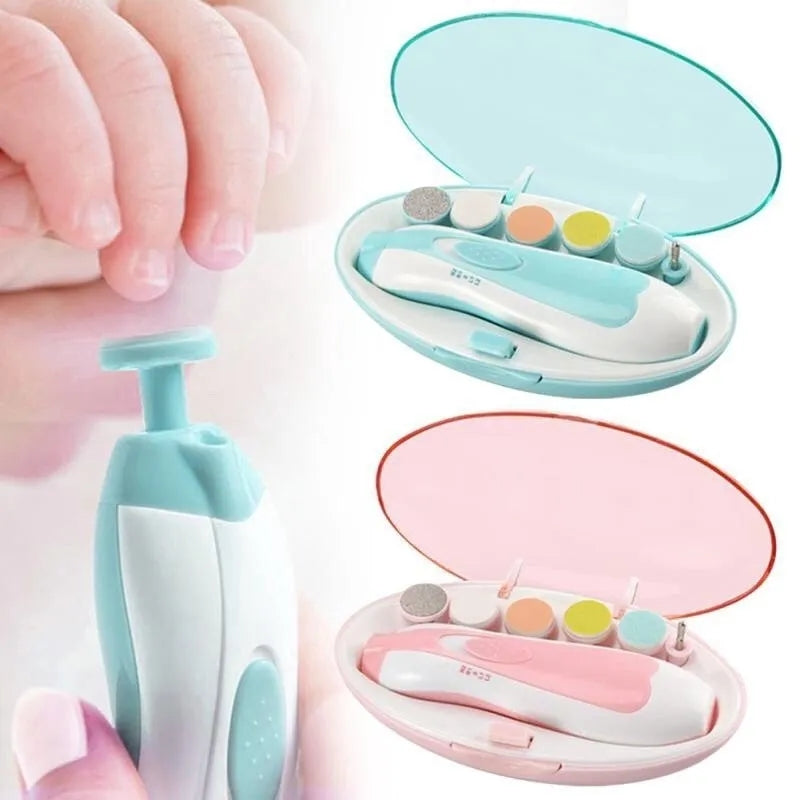 Electric Baby Nail Trimmer With Grinding Heads For Newborn Infant And Toddler