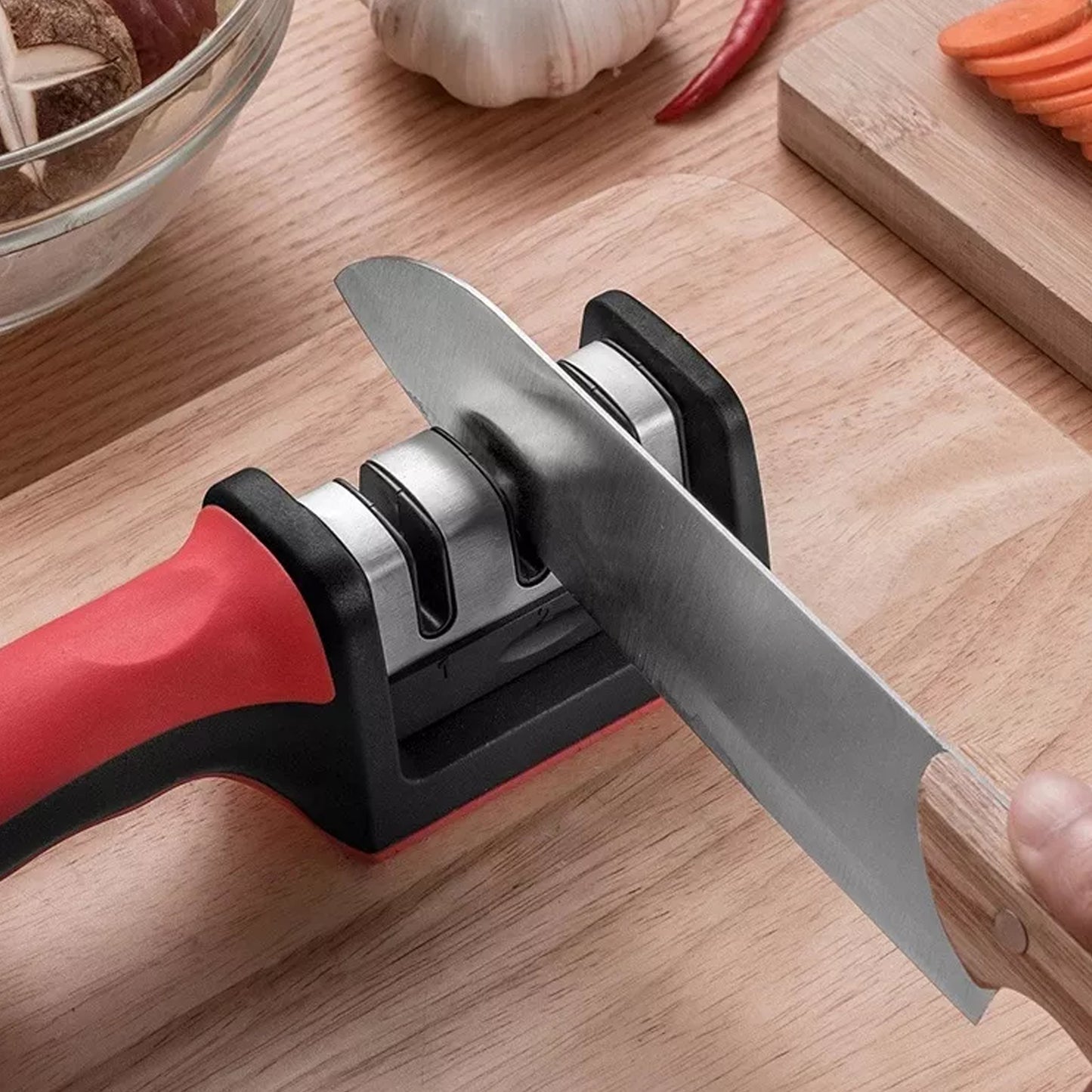 Premium Knife Sharpener + Free Finger Protector