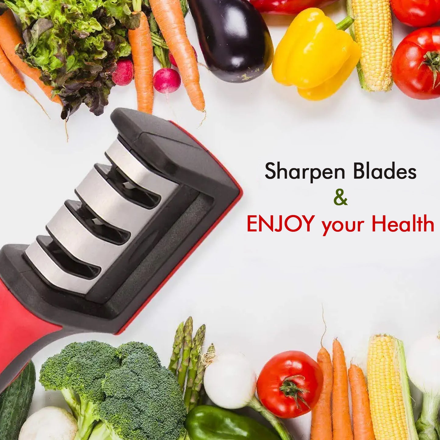 Premium Knife Sharpener + Free Finger Protector