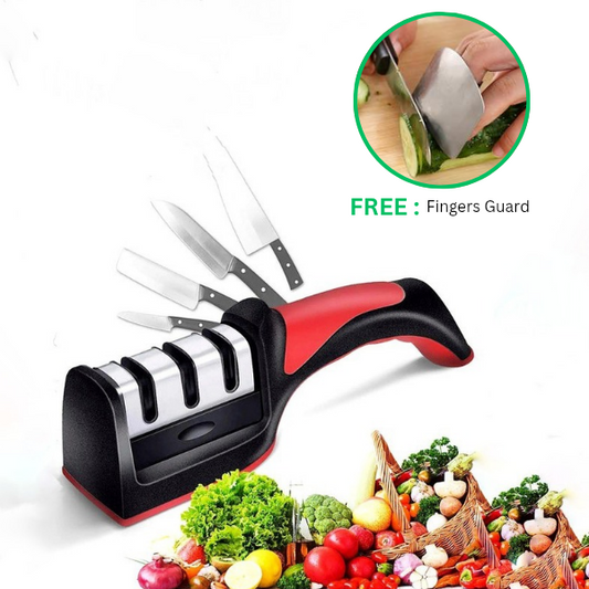 Premium Knife Sharpener + Free Finger Protector